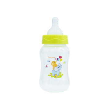 Бутылочка для кормления с широким горлом Baby team, 250 мл, 0+, арт. 1002 (зеленая)