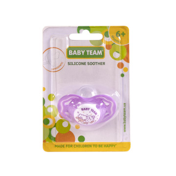 Пустушка силіконова ортодонтична Baby team, 6+, арт. 3011 (фіолетова)