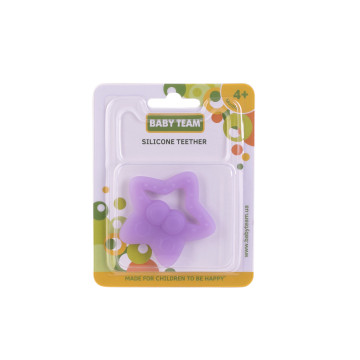 Прорезыватель силиконовый  Морские жители  Baby team, 4+, арт. 4008 (морская звезда)