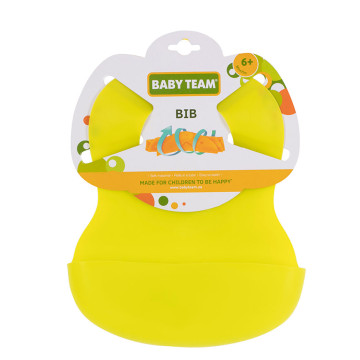 Нагрудник Baby team, 6+, арт. 6500 (зелений)