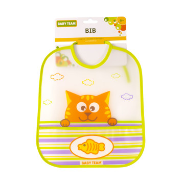 Нагрудник (вологонепроникний) Baby team, 6+, арт. 6503 (котик)