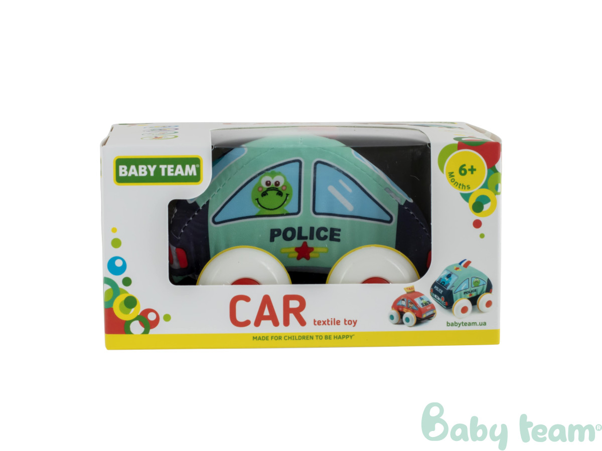 Іграшка текстильна "Машинка", в асортименті Baby team, 6+, арт. 8420 (поліція) Іграшка текстильна "Машинка", в асортименті Baby team, 6+, арт. 8420 (поліція)