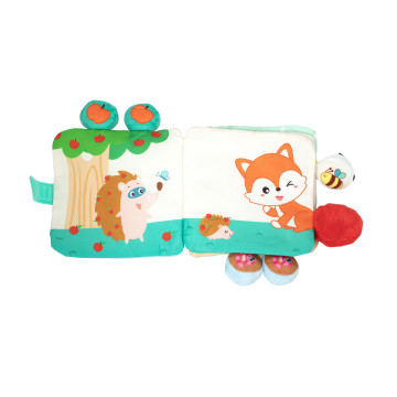Игрушка-книжка текстильная с погремушкой Baby team, 6+, арт. 8721