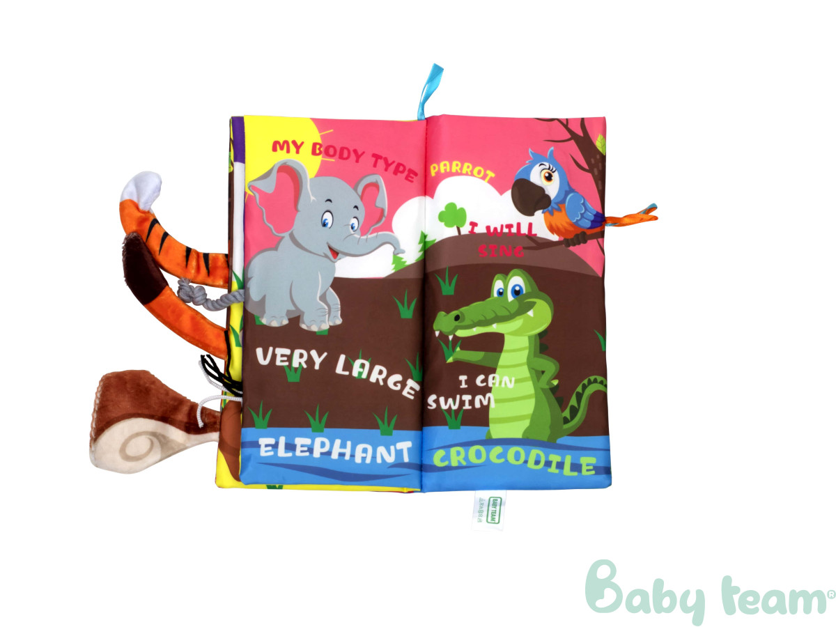 Іграшка-книжка текстильна "Хвостики" Baby team, 9+, арт. 8725 (дикі тварини) Іграшка-книжка текстильна "Хвостики" Baby team, 9+, арт. 8725 (дикі тварини)