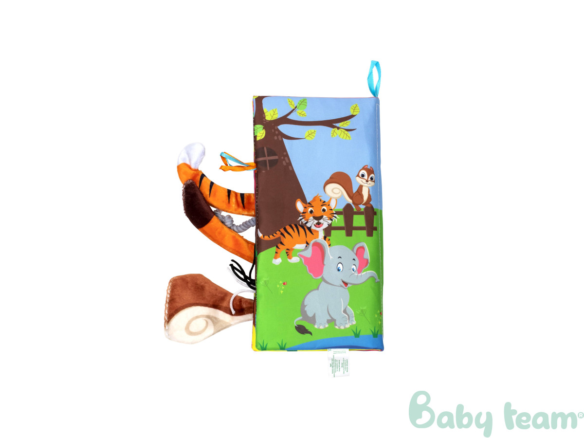 Іграшка-книжка текстильна "Хвостики" Baby team, 9+, арт. 8725 (дикі тварини) Іграшка-книжка текстильна "Хвостики" Baby team, 9+, арт. 8725 (дикі тварини)