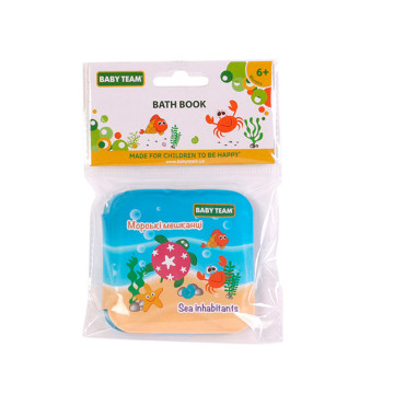 Игрушка-книжка для ванны с пищалкой Baby team, 4+, арт. 8740