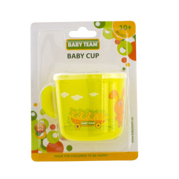 Чашка дитяча (прозора) Baby team, 200 мл, 10+, арт. 6007 (жовта)