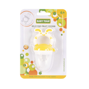 Фрут фідер силіконовий Baby team, 6+, арт. 6203 (жовтий)