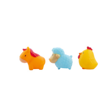 Набор игрушек для ванны "Забавные зверушки", 3 шт. Baby team, 6+, арт. 9022 (ферма)