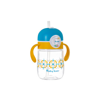 Поїльник з силіконовою трубочкою та ручками Baby team, 300 мл, 9+, арт. 5040