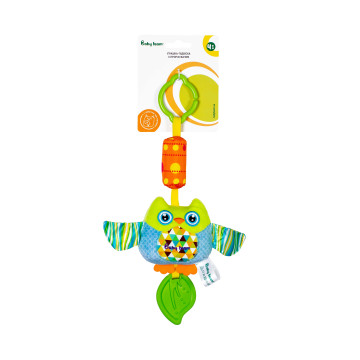 Игрушка-подвеска с прорезывателем Baby team, 4+, арт. 8520 (Сова)