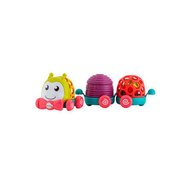 Набор музыкальных игрушек "Забавные вагончики" Baby team, 9+, арт. 8672 (гусеница)