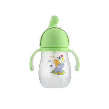 Поїльник з силіконовою трубочкою та ручками Baby team, 320 мл, 9+, арт. 5009