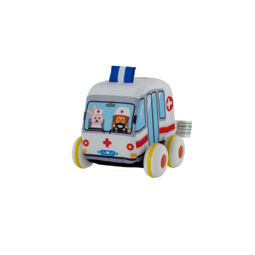 Игрушка текстильная "Машинка", в ассортименте Baby team, 6+, арт. 8420 (скорая)