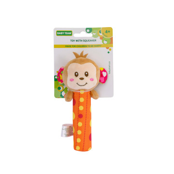 Игрушка с пищалкой Baby team, 4+, арт. 8500 (Обезьянка)