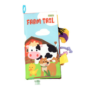 Игрушка-книжка текстильная "Хвостики" Baby team, 9+, арт. 8725 (домашние животные)