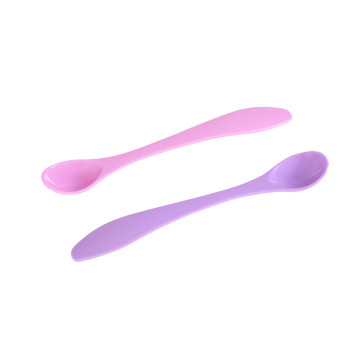Ложечки для годування з довгою ручкою Baby team, 2 шт., 4+, арт. 6101 (рожева та фіолетова)