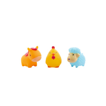 Набор игрушек для ванны "Забавные зверушки", 3 шт. Baby team, 6+, арт. 9022 (ферма)